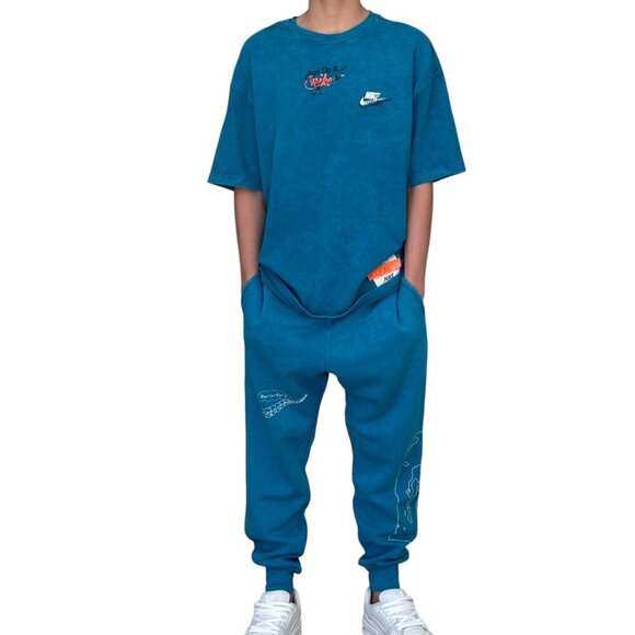 Nike Club Wash Club Drip SweatPants Men's Small Green Abyss Aqua - Picture 10 of 13